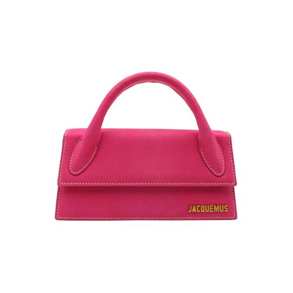Jacquemus Le Chiquito Long Handbag in Pink Leather - Picture 1 of 10